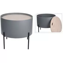 Столик с крышкой Koopman серый 38x38x35