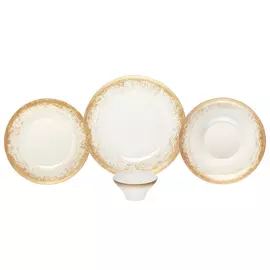 Столовый набор Top Art Studio Золотая пудра 24 предмета