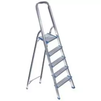 Стремянка алюминиевая Zalger 4 ступени с лотком, ступенька 12 см