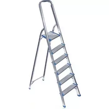Стремянка алюминиевая Zalger 5 ступеней с лотком, ступенька 12 см