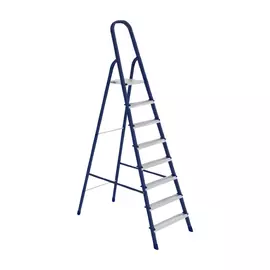 Стремянка стальная Zalger 8 ступеней с полимерным покрытием