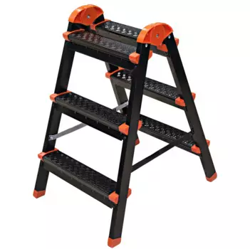 Стремянка-табурет стальная Zalger двусторонняя 3 ступени