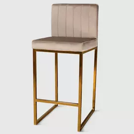 Стул барный Bazhou Business бежевый золото 41х50х95 см