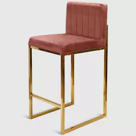 Стул барный Bazhou Business розовый золото 41х50х95 см
