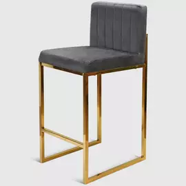 Стул барный Bazhou Business серый золото 41х50х95 см