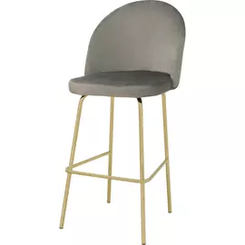 Стул барный Dowell серый велюр 49х51х105 см