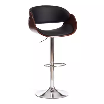 Стул барный ТС экокожа, темный орех и хром 59х51х93-114 см