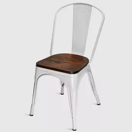 Стул Bazhou Business белый+дерево 36х49х84 см