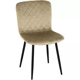 Стул Dowell бежевый велюр ромб 44х52х88 см