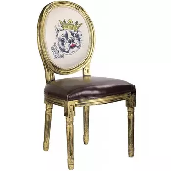 Стул Glasar Я король золотистый 48х46х96 см