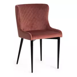 Стул обеденный ТC 49х61х82 см Коралловый/черный