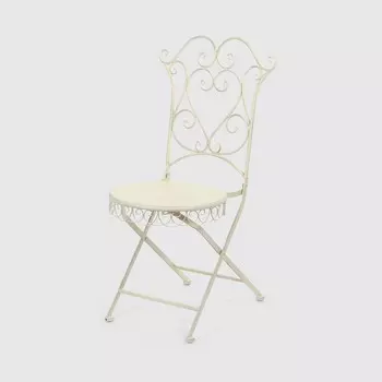 Стул садовый декоративный Anxi jiacheng металлический белый 49x49x95 см