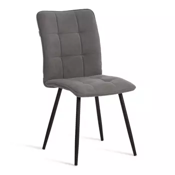 Стул TC Modern Bari флок серый с чёрным 46х55х89 см