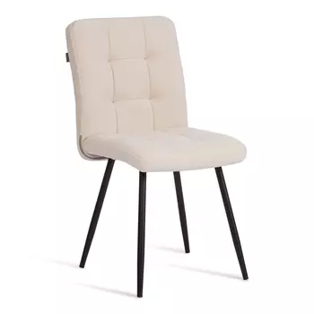 Стул TC Modern Medeo флок молочный с чёрным 47х56х89 см