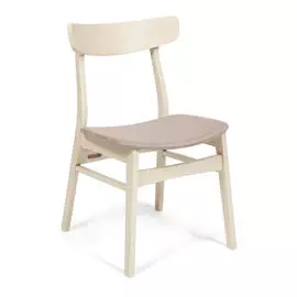 Стул ТС 52.5х46.5х78 см белый/бежевый