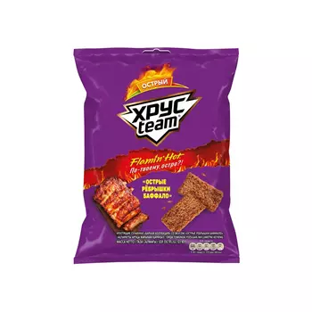 Сухарики Хрусteam острые рёбрышки 67 г