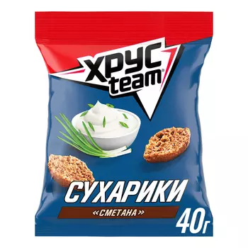 Сухарики Хрусteam со вкусом сметаны 40 г