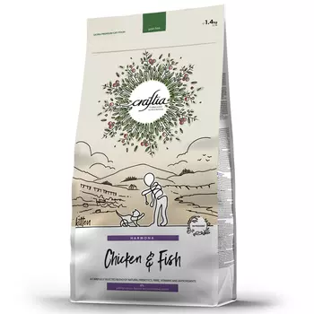Сухой корм crafita harmona для котят из курицы и рыбы 1,4 кг