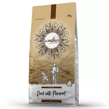Сухой корм Craftia natura для взрослых собак средних и крупных пород из утки с фазаном 7 кг