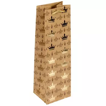 Сумка-пакет крафт Grand Gift эффект 14 средняя 10х33х9 см в ассортименте