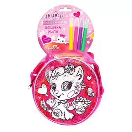 Сумочка для раскрашивания из пайеток Кошечка Мила