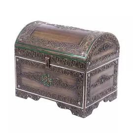 Сундук с овальной крышкой большой Этно 32х45х39 см