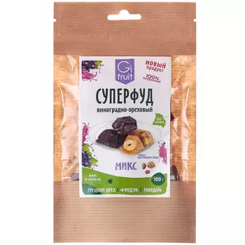Суперфуд Gifruit виноградно-ореховый микс, 100 г