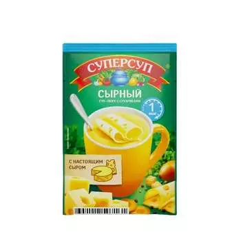 Суперсуп-пюре Суперсытный Сырный с сухариками, 19 г