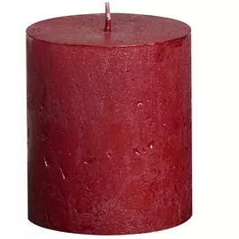 Свеча 80/68 Bolsius rustic metal красная