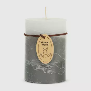 Свеча ароматическая трехцветная White Rabbit цветочный мир 7х10 см