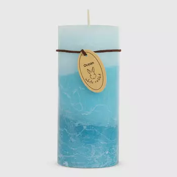 Свеча ароматическая трехцветная White Rabbit океан 7х15 см