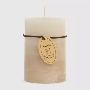 Свеча ароматическая трехцветная White Rabbit ваниль 7х10 см