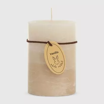 Свеча ароматическая White Rabbit трёхцветная с ароматом персика 7х10 см