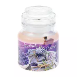 Свеча Бартек в банке лаванд. Поля/мыло 130гр