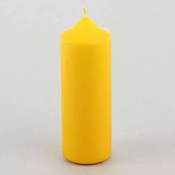 Свеча бочонок Антей-Кэндл классик 15х5 см желтая