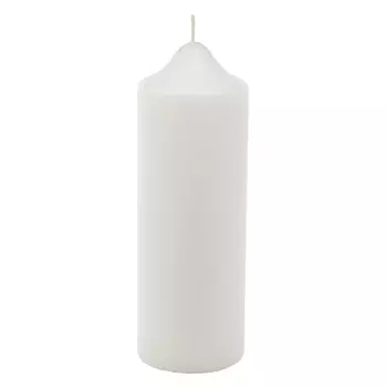 Свеча бочонок Антей-Кэндл классик 18х7 см белая