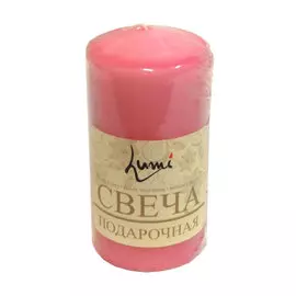 Свеча бочонок Lumi 5x10 розовая
