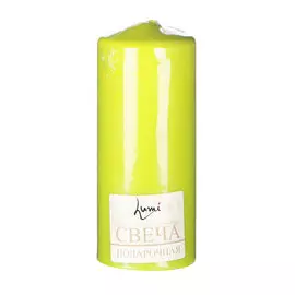 Свеча бочонок Lumi салатовая 7х18 см