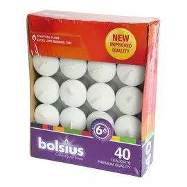 Свеча Bolsius 40 шт белый (103630508500)