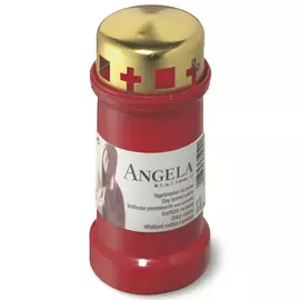Свеча Bolsius Angela поминальная с крышкой красная
