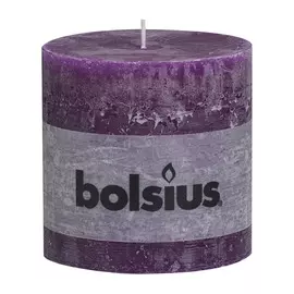 Свеча Bolsius block Rustic 10x10 фиолетовая