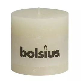 Свеча Bolsius block Rustic 10x10 слоновая кость