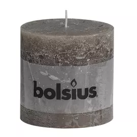 Свеча Bolsius block Rustic 10x10 темно-серая