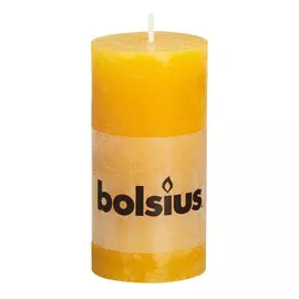 Свеча Bolsius block Rustic 10x5 охра желтая