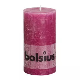 Свеча Bolsius block Rustic 13x6,8 цикламен