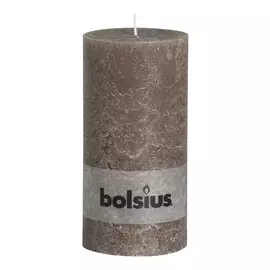 Свеча Bolsius block Rustic 20x10 темно-серая