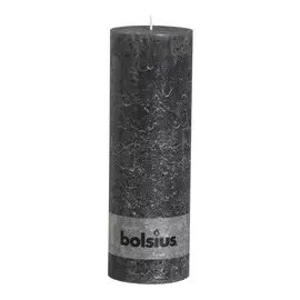 Свеча Bolsius block Rustic 30x10 антрацит