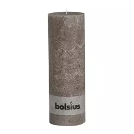 Свеча Bolsius block Rustic 30x10 темно-серая