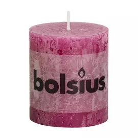 Свеча Bolsius block Rustic 8x6,8 цикламен