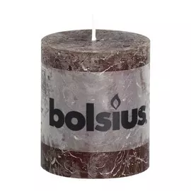 Свеча Bolsius block Rustic 8x6,8 шоколад